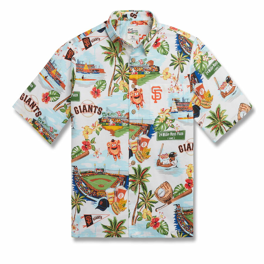 MLB TtVXREWCAc AnVc nCA Scenic Aloha Shirt CXv[i[ Reyn Spooner