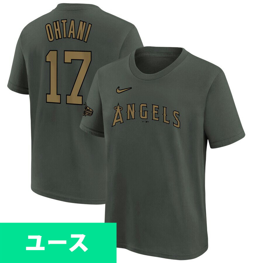 MLB 大谷翔平 エンゼルス Tシャツ ユース キッズ 2022 オールスターゲーム2022 All-Star Game ネーム&ナンバー ナイキ/Nike チャコール