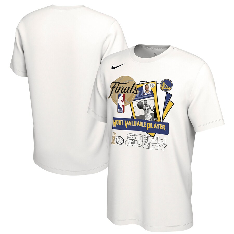 NBA ステファン カリー ウォリアーズ Tシャツ NBAファイナル2022 優勝記念 Champions MVP T-Shirt ナイキ/Nike ホワイト