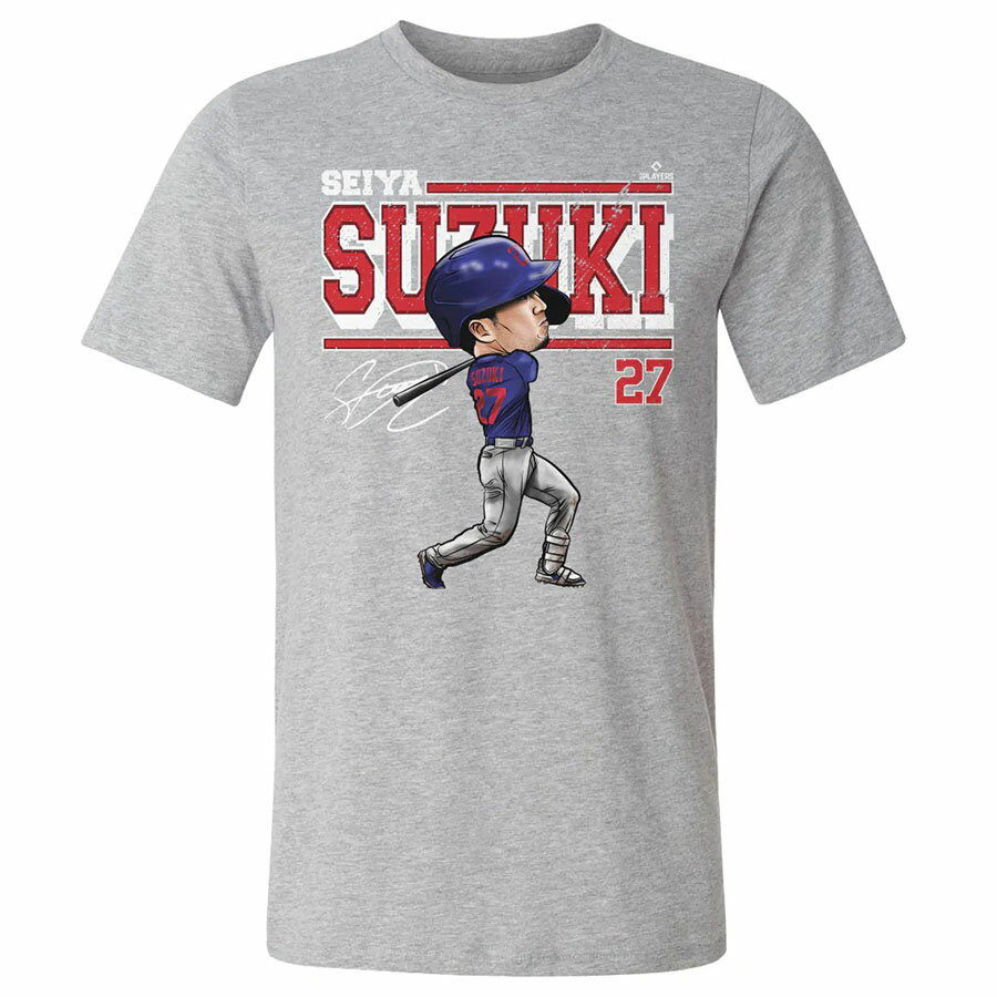 Rakuten - MLB 鈴木誠也 カブス Tシャツ Cartoon T-Shirt 500Level グレー 23wbsf