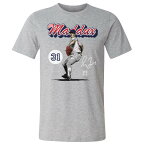 MLB グレッグ・マダックス ブレーブス Tシャツ Atlanta Retro Script WHT 500LEVEL ヘザーグレー