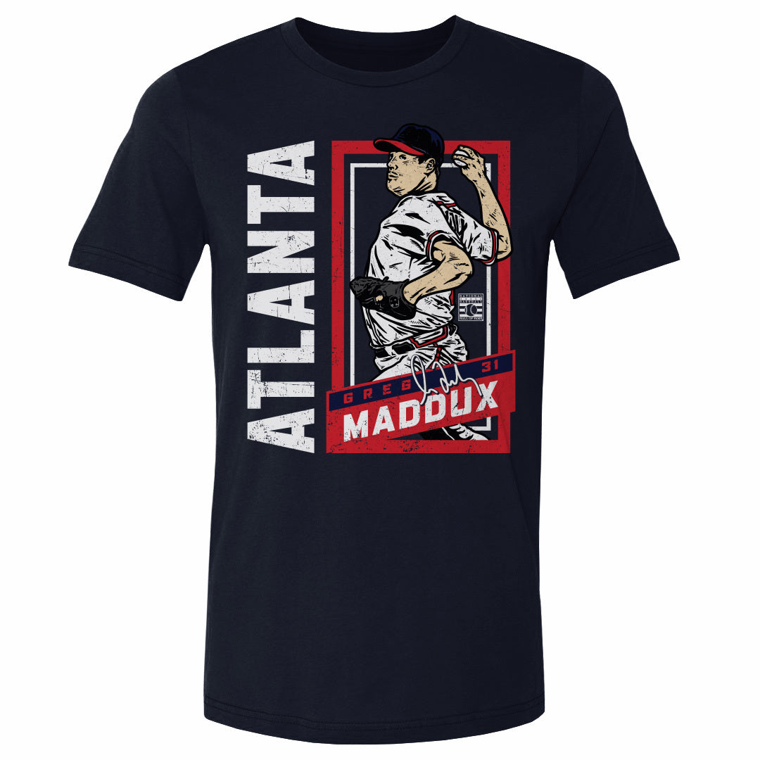 楽天MLB.NBAグッズショップ　SELECTIONMLB グレッグ・マダックス ブレーブス Tシャツ Atlanta Sports Card WHT 500LEVEL トゥルーネイビー