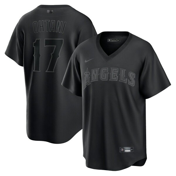 【ピックアップ】MLB 大谷翔平 エンゼルス ユニフォーム Pitch Black Fashion Replica Player Jersey ナイキ/Nike ブラック