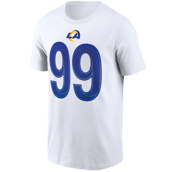 NFL アーロン・ドナルド ラムズ Tシャツ プレイヤー ネーム＆ナンバー ナイキ/Nike ホワイト