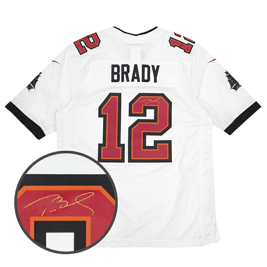 NFL トム・ブレイディ バッカニアーズ ユニフォーム サイン刺繍 autograph ゲームジャージ プレイヤーサイン ナイキ/Nike ホワイト 23npl...
