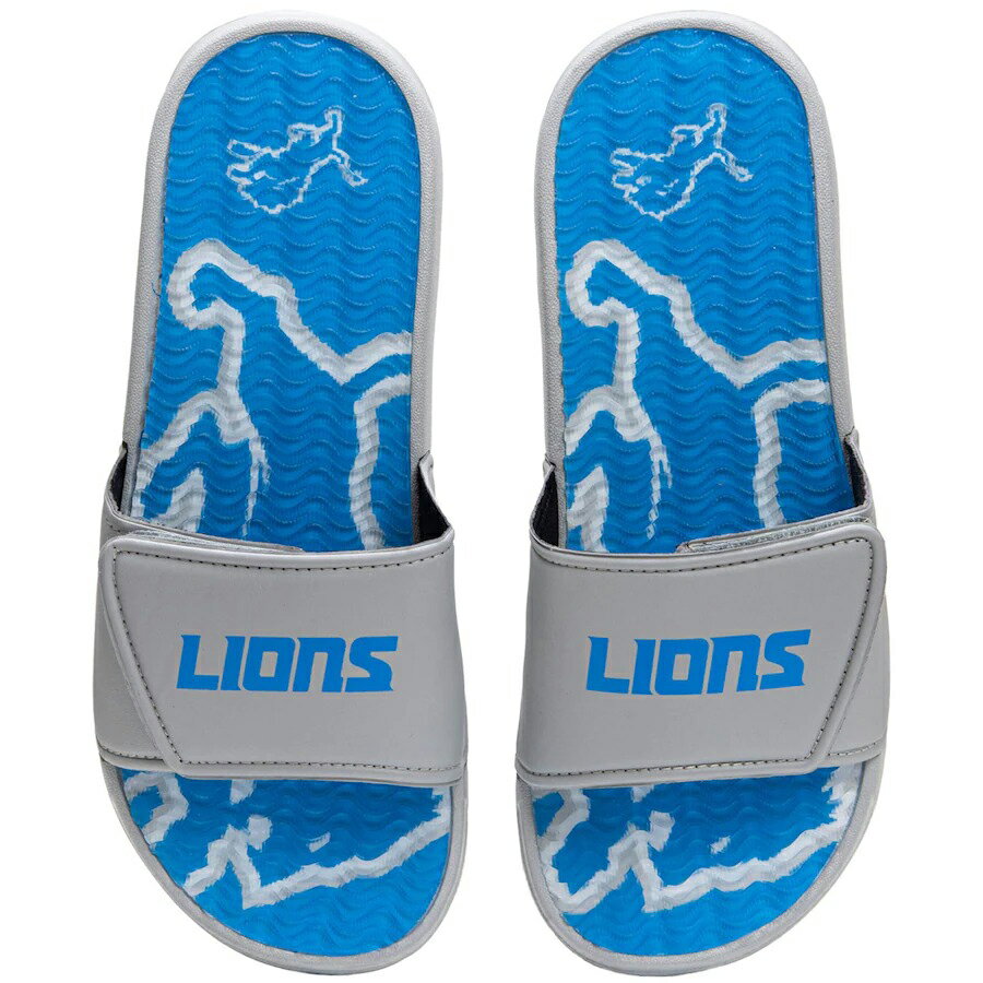 NFL ライオンズ サンダル ワードマーク Gel Slide Sandals FOCO グレー