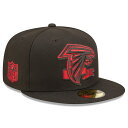 NFL ファルコンズ キャップ 2022 サイドライン 59FIFTY Pop Fitted Cap ニューエラ/New Era ブラック