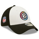 NFL スティーラーズ キャップ 2022 NFL クルーシャルキャッチ 39THIRTY コーチ Flex Cap ニューエラ/New Era ホワイト/ブラック