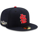 MLB カージナルス キャップ 2022 ポストシーズン サイドパッチ 59FIFTY Fitted Hat ニューエラ/New Era ネイビー(4)