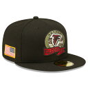 NFL ファルコンズ キャップ サルートトゥサービス2022 Salute To Service 59FIFTY Fitted ニューエラ/New Era ブラック