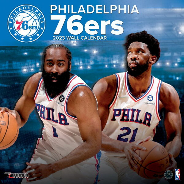 【ピックアップ】NBA 76ers カレンダー 2023年 12×12 チーム 壁掛け Calendar Turner