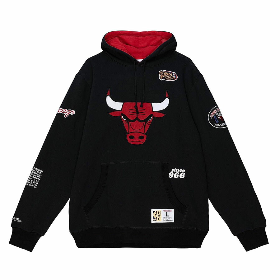 NBA シカゴ・ブルズ フーディー チームオリジンズ フリース Hoody ミッチェル＆ネス/Mitchell & Ness ブラック - 
NBAグッズの金字塔！ミッチェル＆ネスのパーカーがラインナップ！
