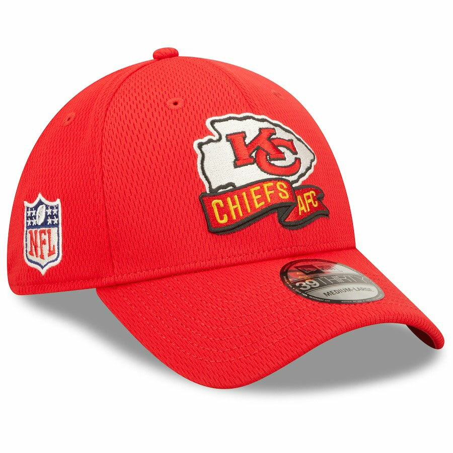 乐天商城 - NFL チーフス キャップ 2022 サイドライン 39THIRTY コーチ Flex Cap ニューエラ/New Era レッド