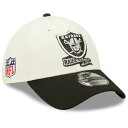 NFL レイダース キャップ 2022 サイドライン 39THIRTY 2トーン Flex Cap ニューエラ/New Era クリーム ブラック