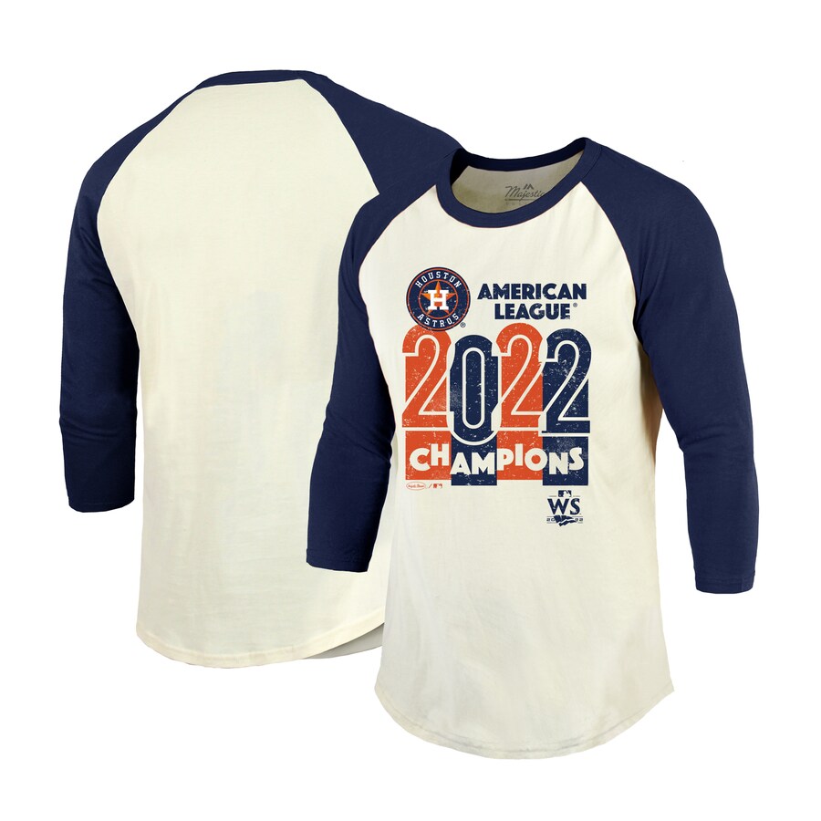 MLB AXgY TVc Threads 2022 AE[ODLO 3/4 Raglan Sleeve T-Shirt }WFXeBbN/Majestic N[/lCr[