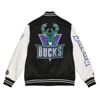 NBA ミルウォーキー・バックス ジャケット サテン Team Origins Varsity Jacket ミッチェル＆ネス/Mitchell & Ness ブラック - 
NBA バーシティージャケット特集！ミッチェルやG-3など名作勢ぞろい！
