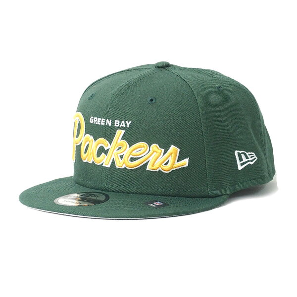 NFL パッカーズ キャップ スクリプトアップ 9FIFTY Snapback Cap ニューエラ/New Era グリーン