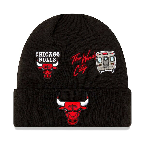 【ピックアップ】NBA シカゴ・ブルズ ニットキャップ City Transit Knit Beanie ニューエラ/New Era ブラック