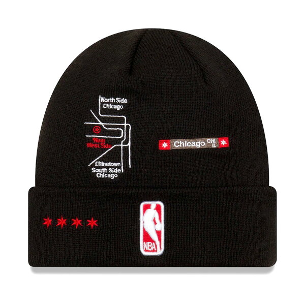 【ピックアップ】NBA シカゴ・ブルズ ニットキャップ City Transit Knit Beanie ニューエラ/New Era ブラック