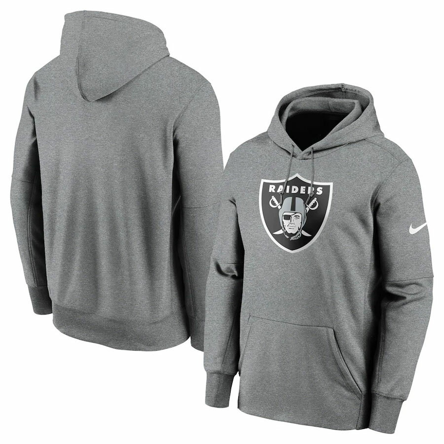 【ピックアップ】NFL レイダース パーカー プライムロゴ Therma Pullover Hoodie ナイキ/Nike グレー