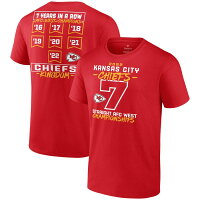 【ピックアップ】NFL チーフス Tシャツ 2022 AFC 西地区優勝 ディビジョン Championship Seventh-Straight Fanatics レッド - 
7年連続AFC西地区優勝のチーフスがプレーオフに登場❗ジャガーズとの1戦は要注目です👀
