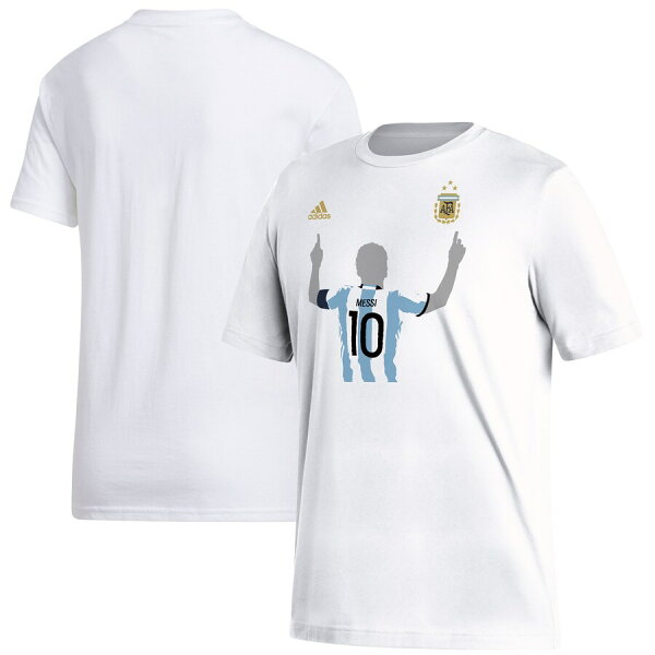 【取寄】Soccer リオネル・メッシ アルゼンチン代表 Tシャツ サッカー ワールドカップ2022 優勝 アディダス/Adidas ホワイト