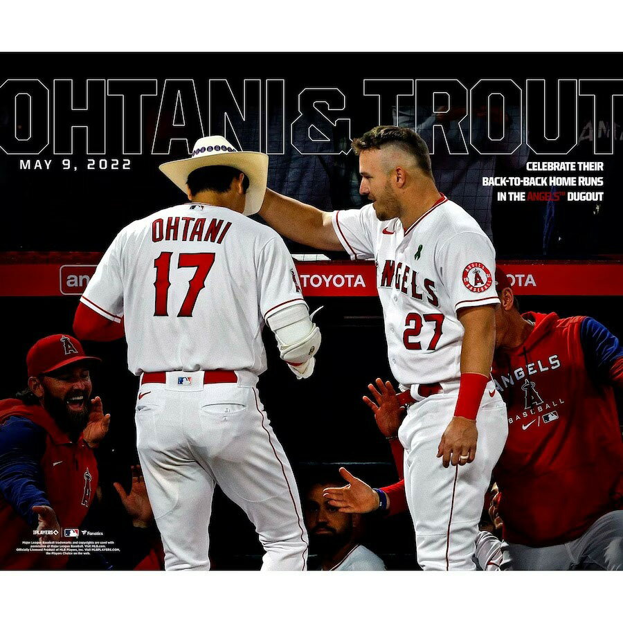 MLB 大谷翔平 マイク トラウト エンゼルス フォト TroutBack-To-Back Home Run Celebration Photograph Fanatics Authentic