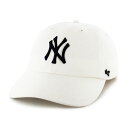 MLB ヤンキース キャップ Clean Up Cap 47Brand ホワイト ネイビー