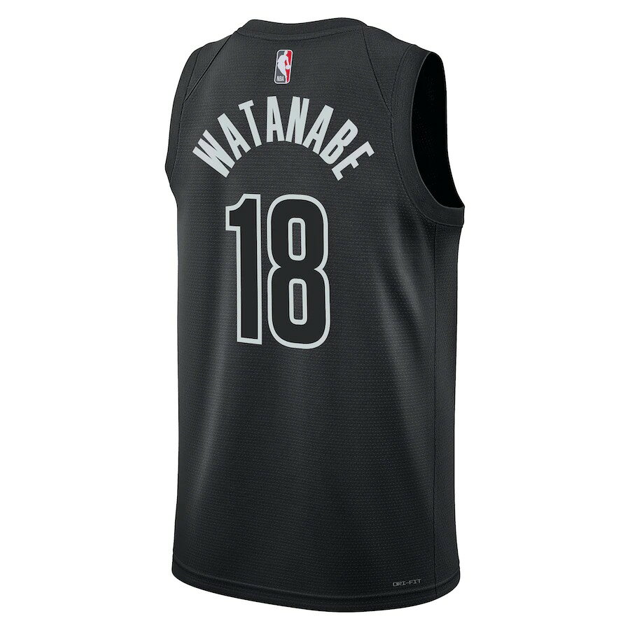 MLB.NBAグッズショップ SELECTIONのNBA 渡邊雄太 ブルックリン・ネッツ ユニフォーム ステートメント スウィングマン ジャージ ジョーダン ナイキ/Nike ブラック｜アングル2