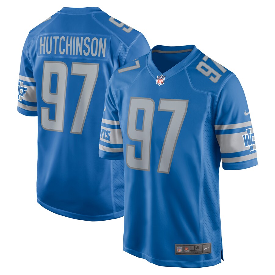 NFL エイダン・ハッチンソン ライオンズ ユニフォーム Player Game Jersey ナイキ/Nike ブルー 23nplf