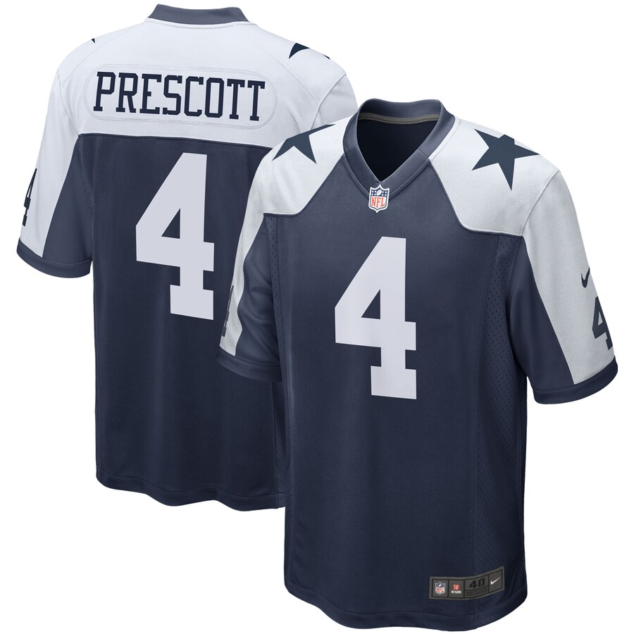 NFL ダック・プレスコット カウボーイズ ユニフォーム オルタネイト Game Team Jersey ナイキ/Nike ネイビー 23nplf