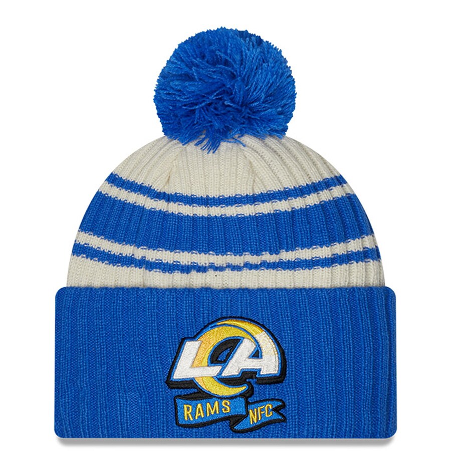 NFL ラムズ ニットキャップ 2022 サイドライン Sideline Sport Cuffed Pom Knit Hat ニューエラ/New Er..