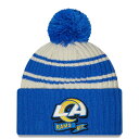 NFL ラムズ ニットキャップ 2022 サイドライン Sideline Sport Cuffed Pom Knit Hat ニューエラ/New Era クリー...