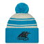 NFL パンサーズ ニットキャップ 2022 サイドライン Sideline Sport Cuffed Pom Knit Hat ニューエラ/New Era クリーム ブルー