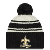 【取寄】NFL セインツ ニットキャップ 2022 サイドライン Sideline Sport Cuffed Pom Knit Hat ニューエラ/New Era クリーム ブラック - 
おしゃれに防寒😍NFLニット特集❗
