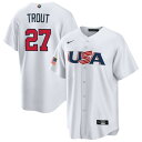 WBC マイク トラウト アメリカ代表 ユニフォーム 2023 World Baseball Classic レプリカジャージ USA ナイキ/Nike ホワイト