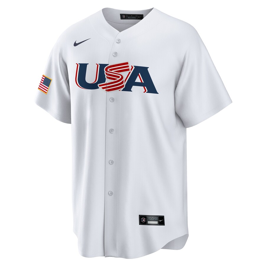 【取寄】WBC マイク・トラウト アメリカ代表 ユニフォーム 2023 World Baseball Classic レプリカジャージ USA ナイキ/Nike ホワイト