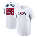 WBC ノーラン アレナド アメリカ代表 USA Tシャツ 2023 World Baseball Classic ネーム＆ナンバー T-Shirt ナイキ/Nike ホワイト