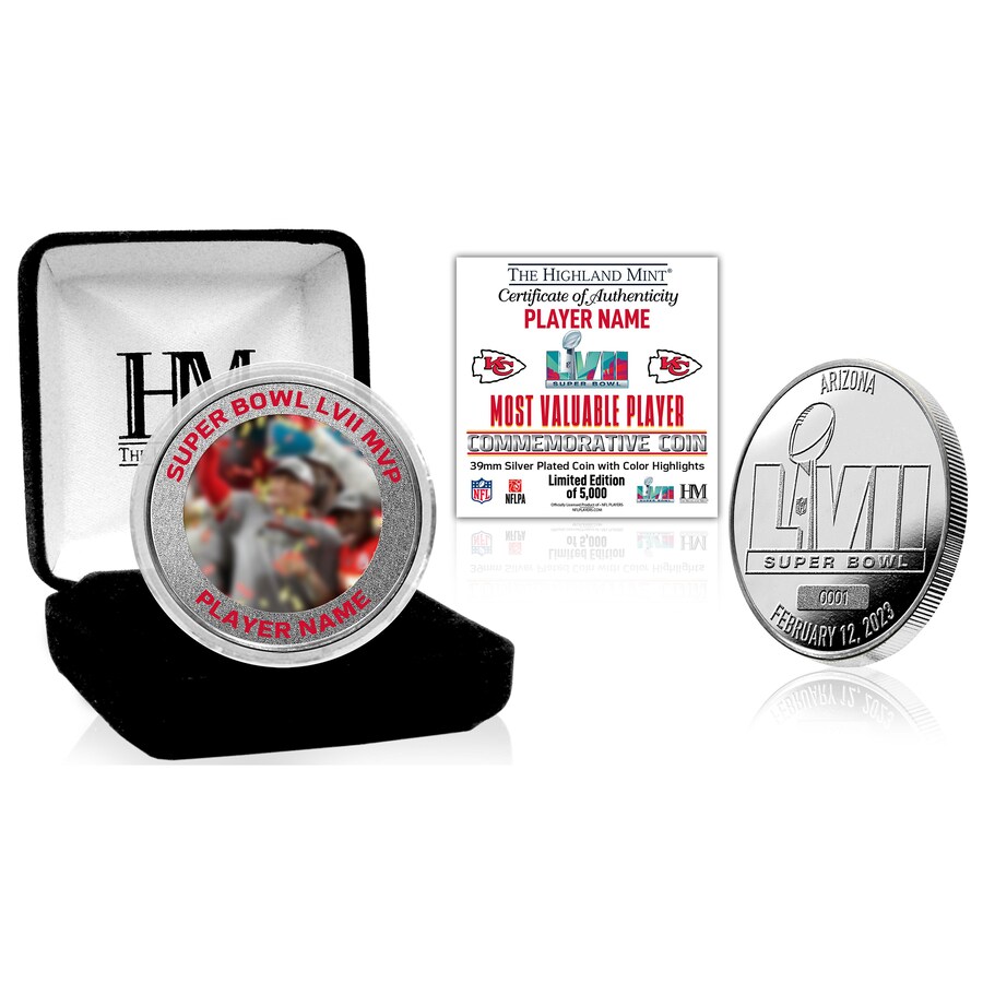 NFL パトリック・マホームズ チーフス ミントコイン Super Bowl LVII MVP 39mm Silver ミント コイン Highland Mint