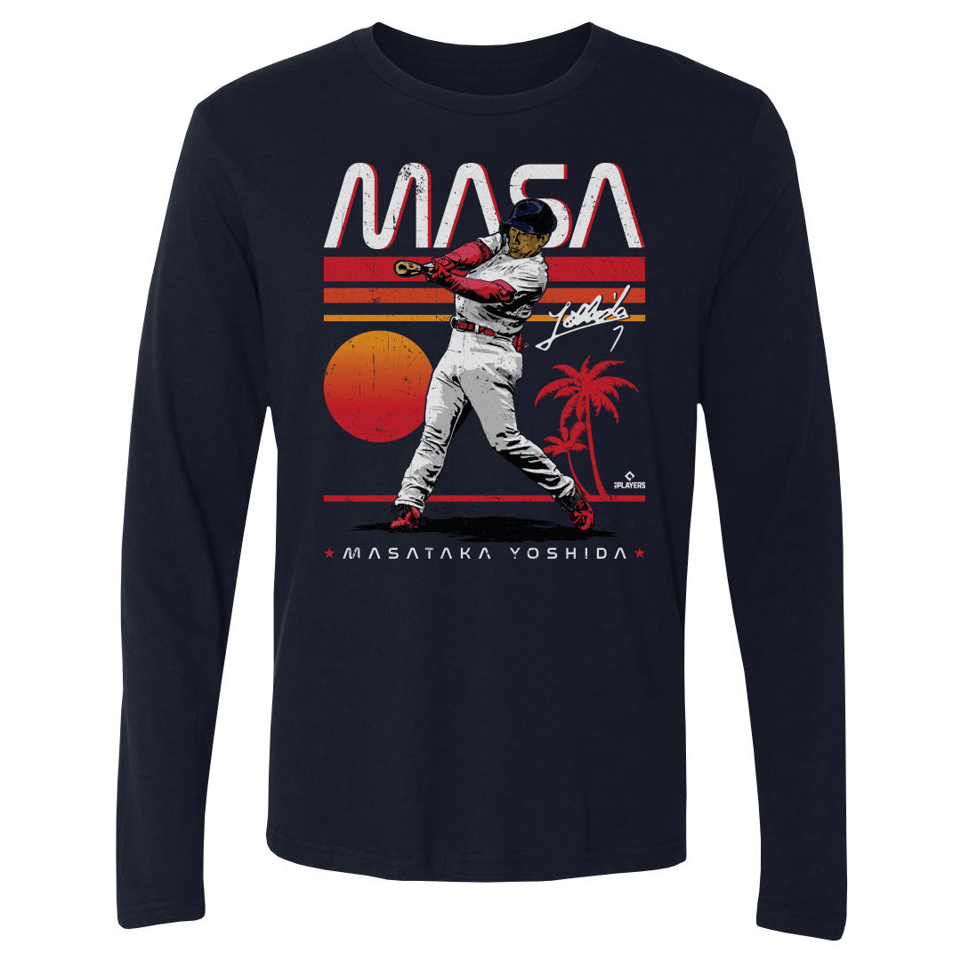 MLB 吉田正尚 レッドソックス Tシャツ Boston MASA T-Shirt ロングスリーブ 500Level ネイビー
