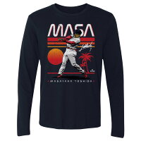 【取寄】MLB 吉田正尚 レッドソックス Tシャツ Boston MASA T-Shirt ロングスリーブ 500Level ネイビー - 
HR含む3安打の活躍で14試合連続安打🔥吉田正尚選手の500levelアイテムが取り寄せ開始❗❗
