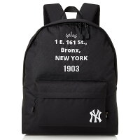 【ピックアップ】MLB ヤンキース バックパック バッグ リュック STREET DAYPACK イーカム/E-come ブラック - 
球場の住所が刺繍されたおしゃれなアイテム！日常にもMLBを...！
