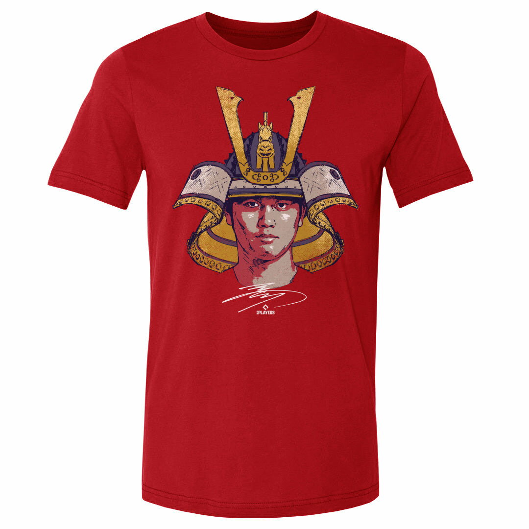 MLB 大谷翔平 エンゼルス Tシャツ 侍 Samurai 兜 甲冑 Los angeles 500Level レッド