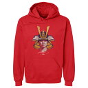 MLB 大谷翔平 エンゼルス パーカー 侍 Samurai 兜 甲冑 Los angeles Hoodie 500Level レッド(4)