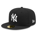 MLB ヤンキース キャップ 59Fifty Fitted Cap モノトーン ニューエラ/New Era ブラック ホワイト