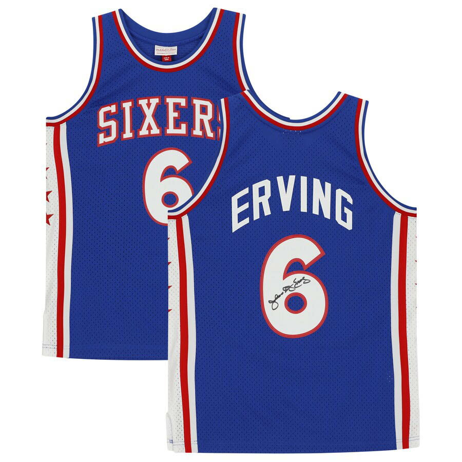 NBA Julius Erving #32 76ers 直筆サイン 1982-83 スウィングマンジャージ ミッチェル＆ネス/Mitchell & Ness ブルー