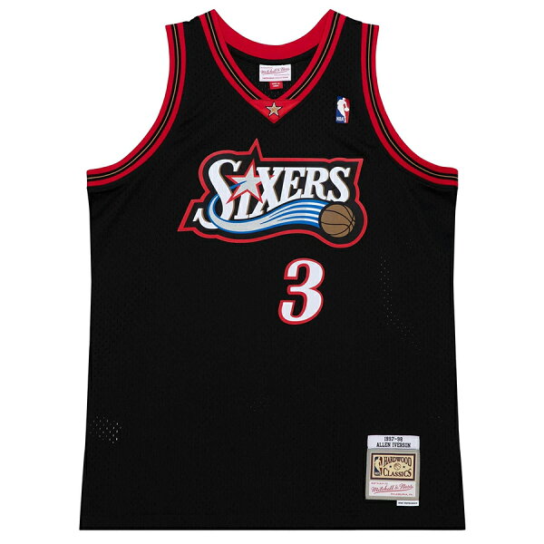 【ピックアップ】NBA アレン・アイバーソン 76ers ユニフォーム スウィングマン Jersey ミッチェル＆ネス/Mitchell & Ness ブラック (1997-98)