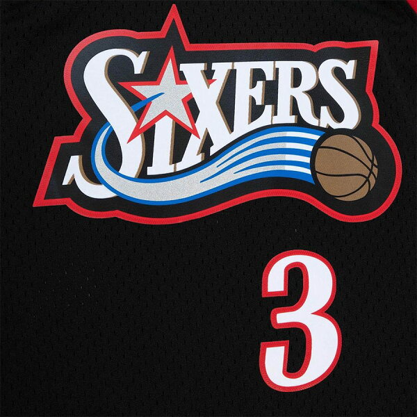 【ピックアップ】NBA アレン・アイバーソン 76ers ユニフォーム スウィングマン Jersey ミッチェル＆ネス/Mitchell & Ness ブラック (1997-98)