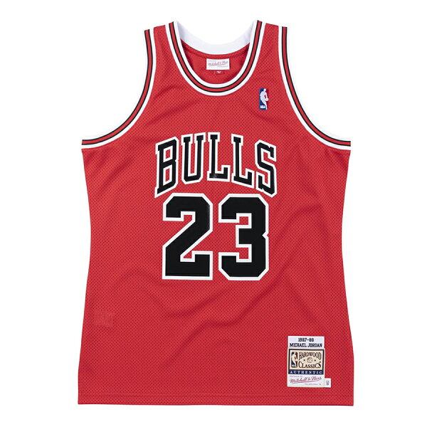 【ピックアップ】NBA マイケル・ジョーダン シカゴ・ブルズ ユニフォーム Authentic Jersey ミッチェル＆ネス/Mitchell & Ness レッド（1987-88）