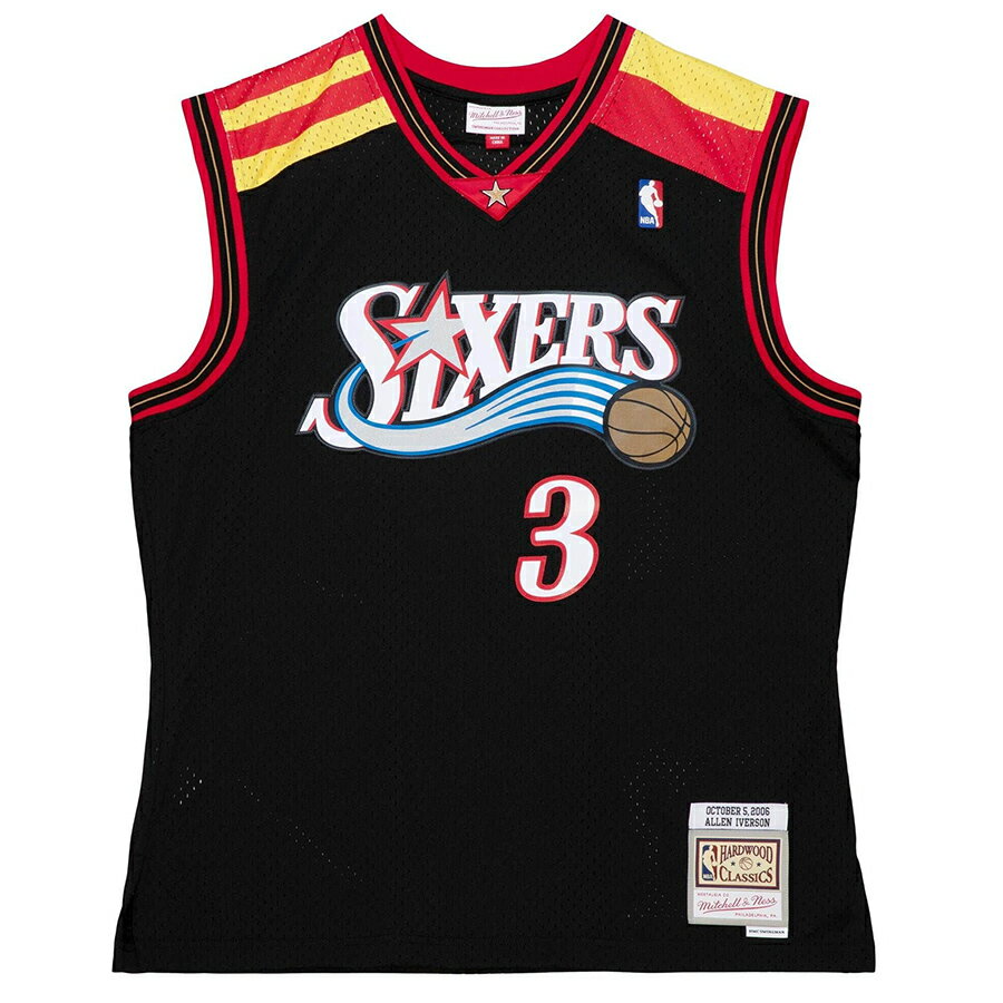 NBA 󡦥С 76ers ˥ե Spain 󥰥ޥ Jersey ߥåͥ/Mitchell & Ness ֥å (2006)